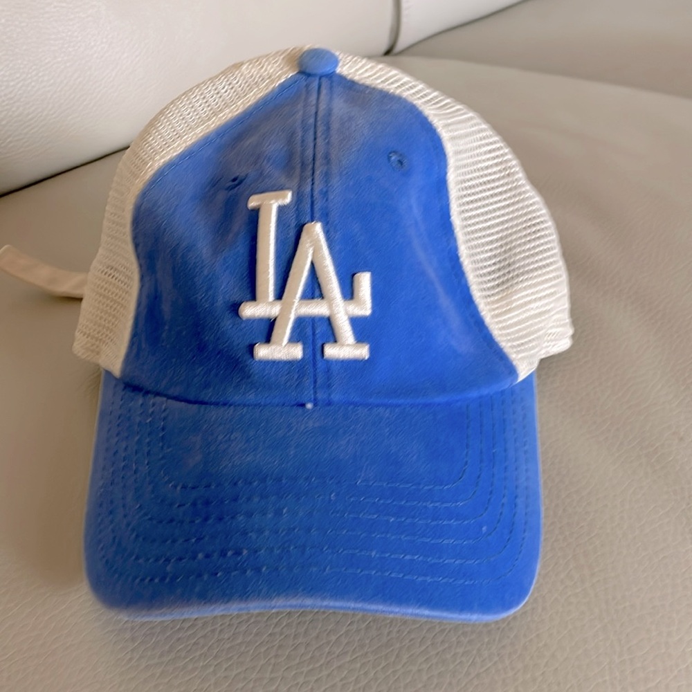 American needle inc eagle women’s baseball cap LA blue cream mesh new